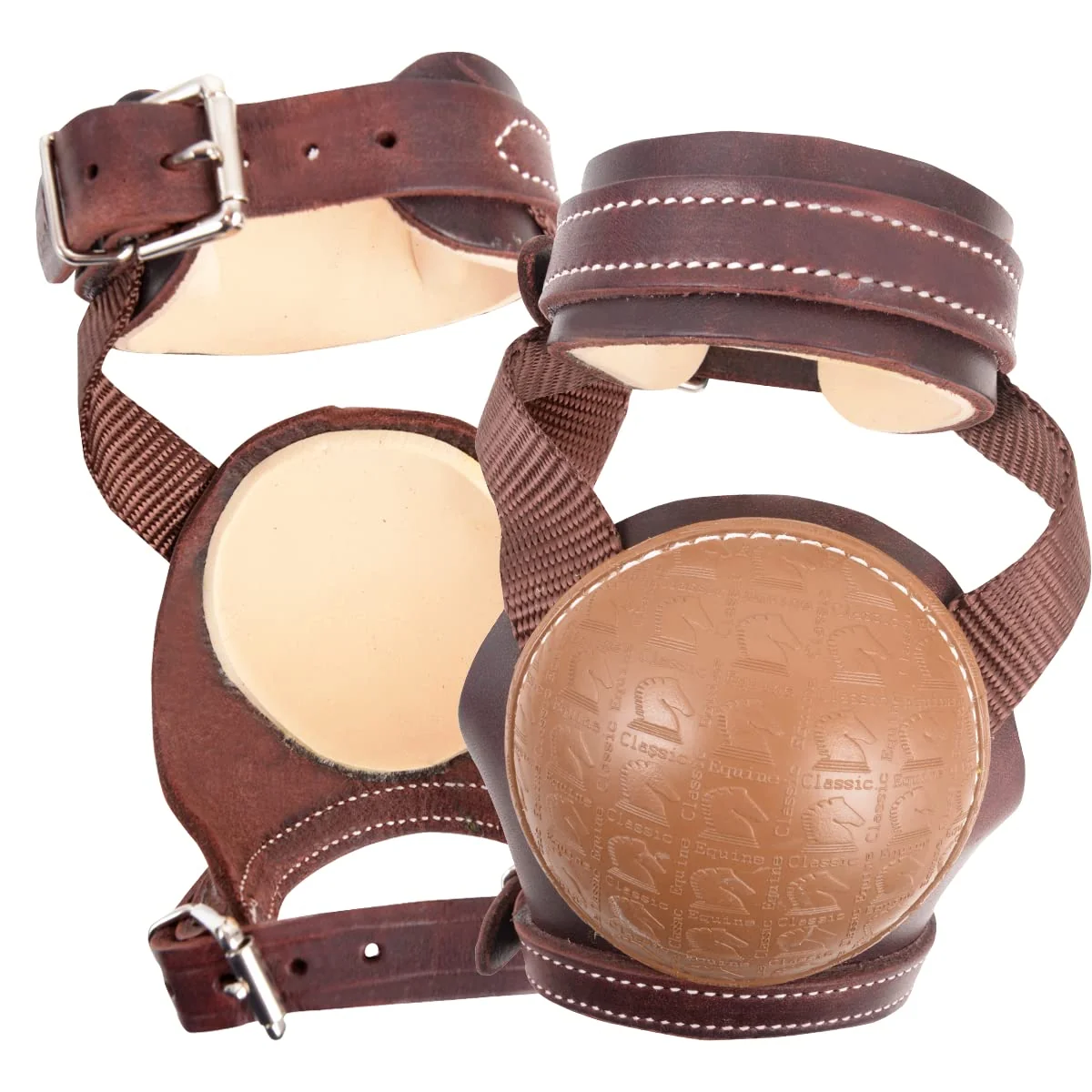Proven Classic Equine Leather Skid Boot with Nylon Straps – Durable Protection Original Design