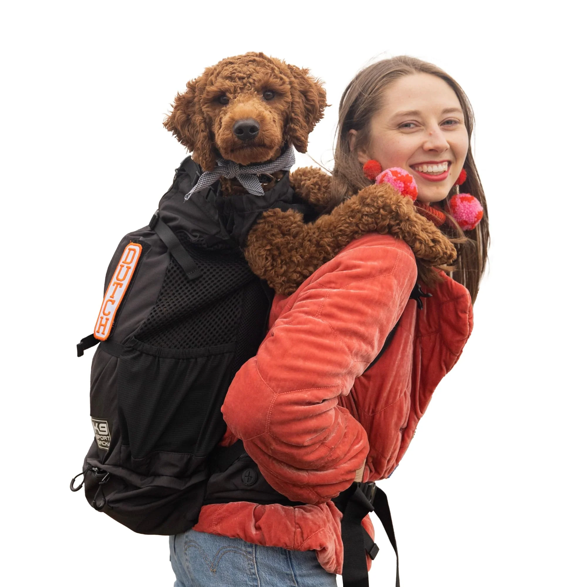 Superior K9 Sport Sack Knavigate X-Large Backpack Carrier for Dogs 23-25-Inch Back Length - Midnight Black User-Friendly