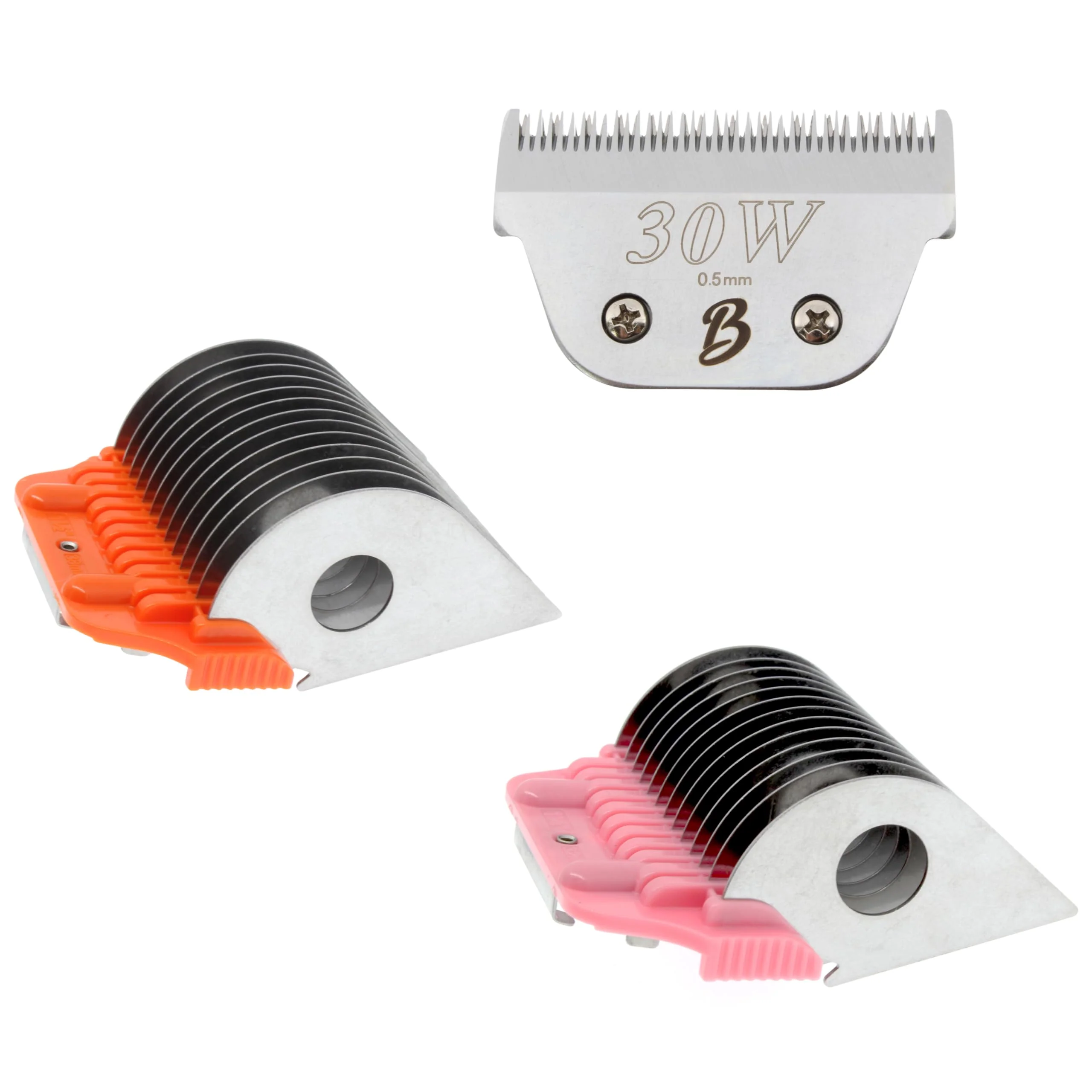 Solid Bucchelli 30 Wide Blade 32mm 38mm Guard Attachments for A5 Clippers Stainless Steel Clip-On Guards for Professional Dog Groomers Artisan