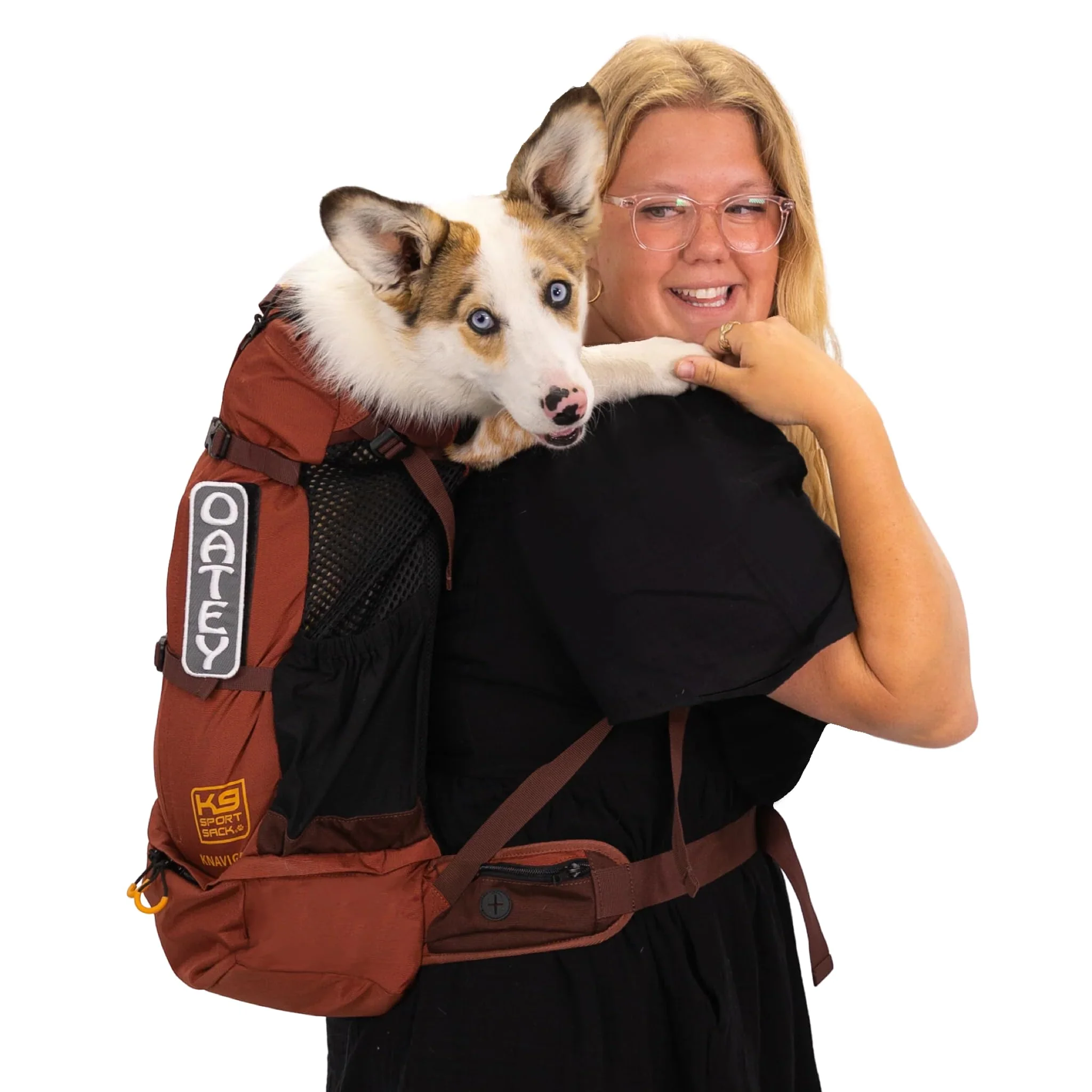 Practical K9 Sport Sack Knavigate Small Dune — Backpack Carrier with Internal Frame Padded Hip Belt 13-16 in back length Dependable