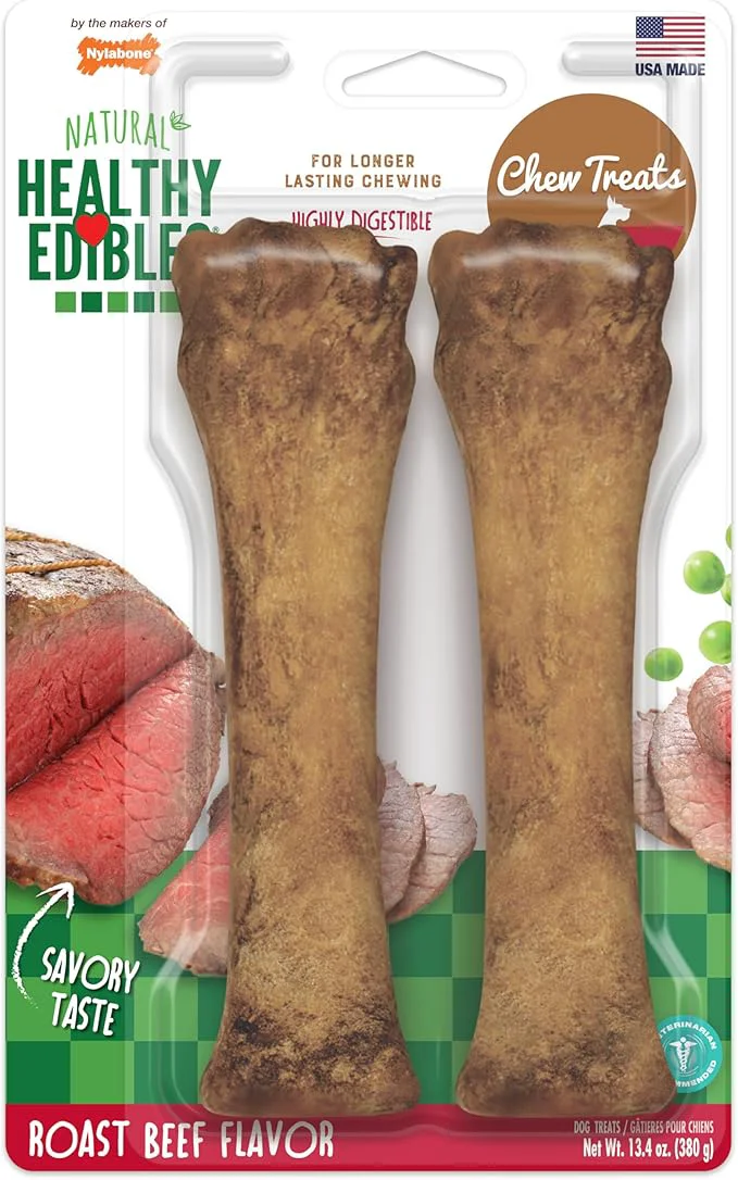 User-Friendly Nylabone Healthy Edibles Natural Dog Chews Long Lasting Bones Relaxed