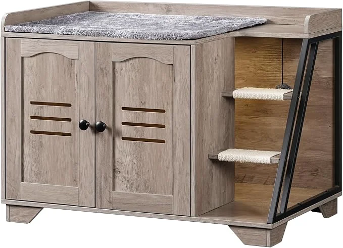 Stylish HOOBRO Cat Litter Box Enclosure Contemporary