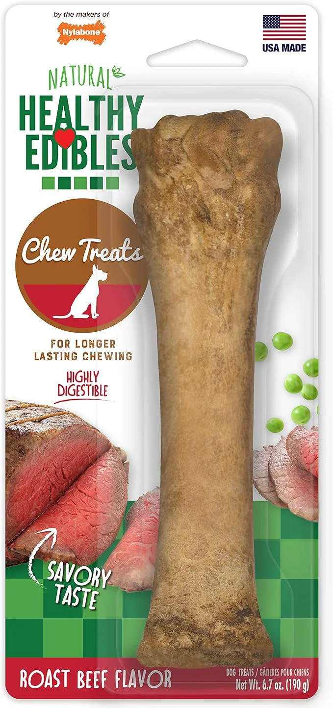 Trusted Nylabone Healthy Edibles Natural Dog Chews Long Lasting Bones Smart
