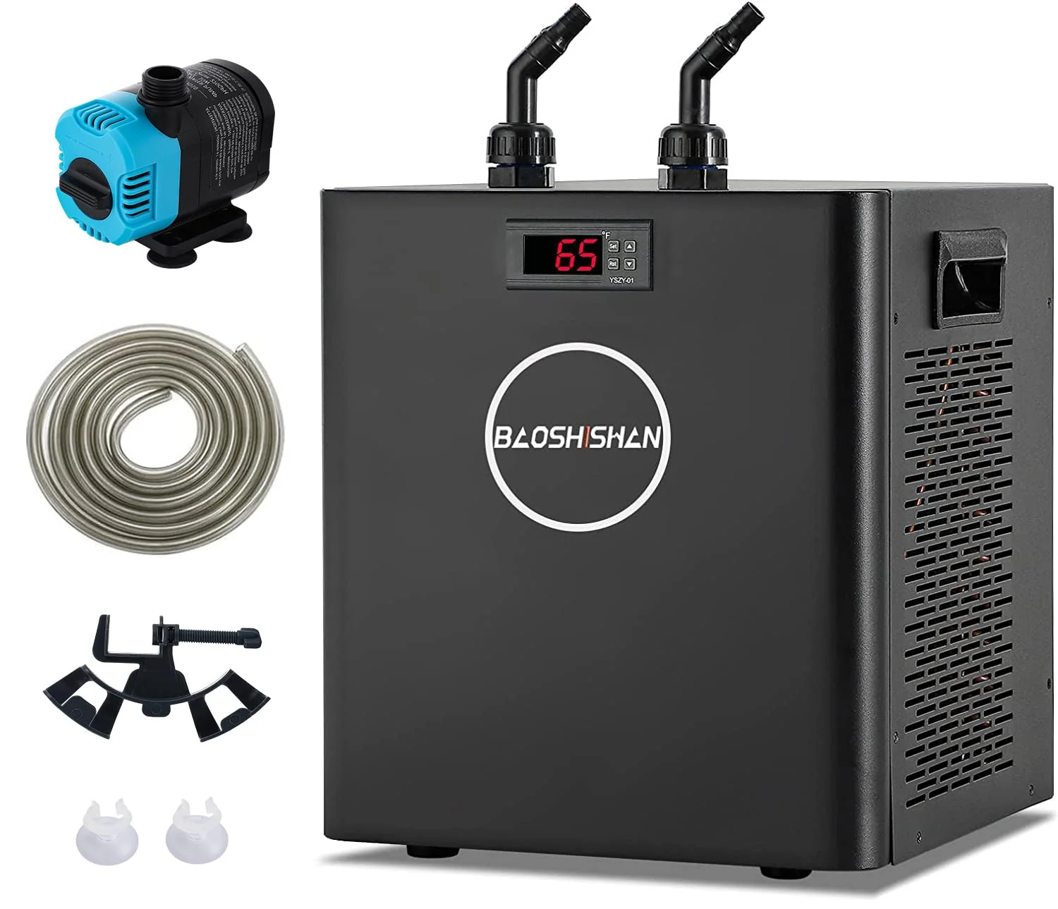 Convenient BAOSHISHAN Aquarium Chiller 79gal 1 3 HP Quiet Water Cooler for Fresh Saltwater Tanks Original Design