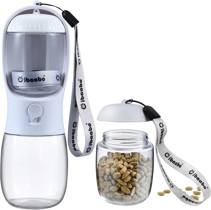 Detailed Dog Water Bottle with Food Container Travel Puppy Water Bowl Portable Pet Flexible