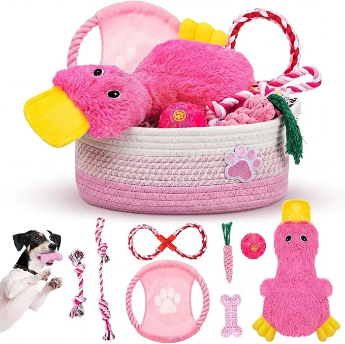World-Class Zopeal Puppy Dog Toy Gift Storage Basket Casual