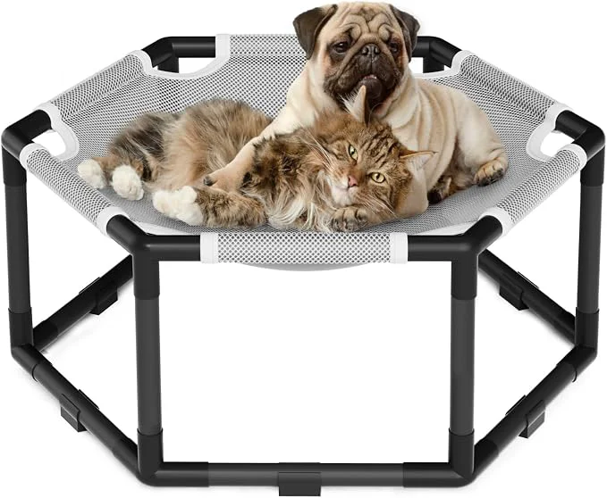 Enhanced Tresbro d Cat Hammock Bed Hexagon Raised Cat Swing Bed Sustainable