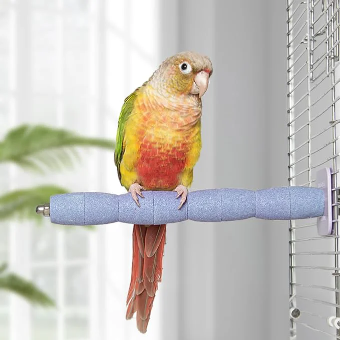 Sustainable Bird Perch Stand for Parrots – Natural Ceramic Grinding Stick for Beak Claw Stylish