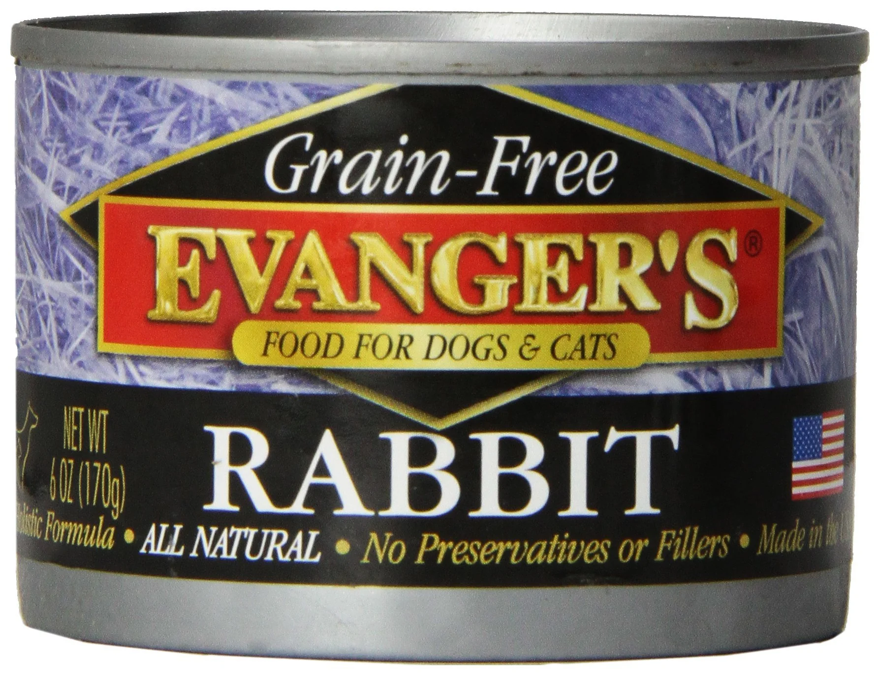 Optimized Evanger's 100-Percent Rabbit Grain- Dinner for Dogs Cats — 6 oz 24-Pack Efficient