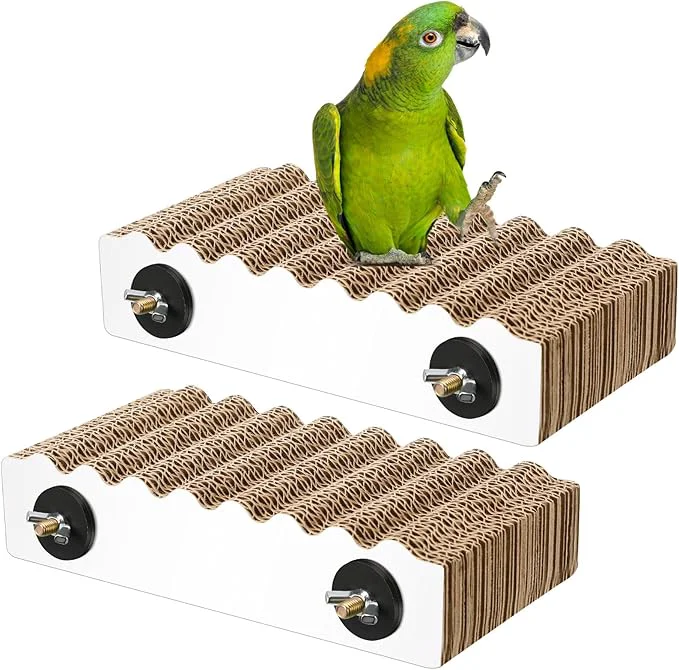 Easy-to-Use 2-Piece Bird Platforms Green