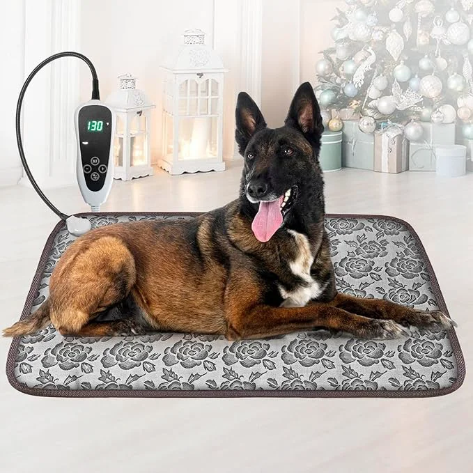Solid Large Dog Heating Pad 34x21in Durable