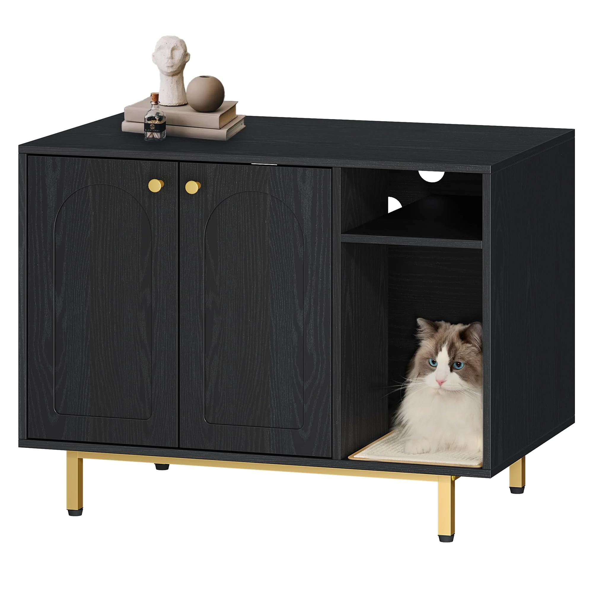 Verified Hzuaneri CB01504G Cat Litter Box Enclosure – Modern Hidden Litter Box Furniture Proven