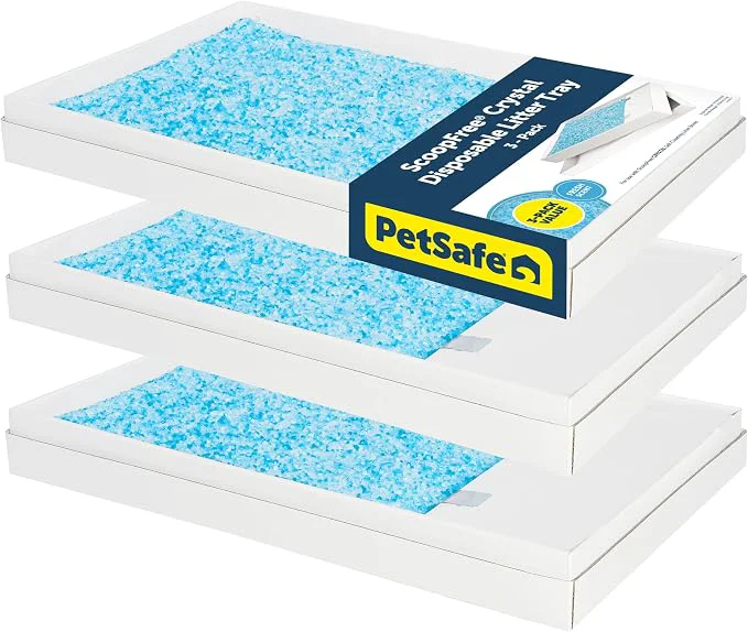 Durable PetSafe Scoop Disposable Crystal Cat Litter Tray Practical