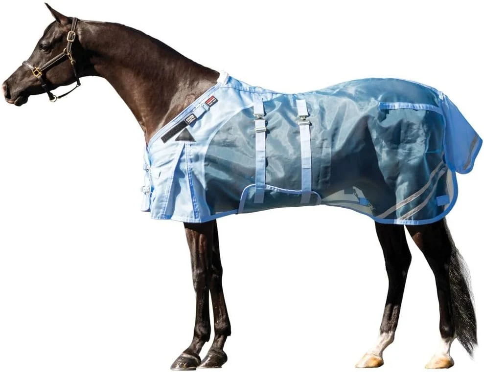 Natural Schneiders Mosquito Mesh II Adjusta-Fit Horse Fly Sheets Insect UV Protection for Horses Durable 350D Mesh Reflective Safety Stripes Easy-to-Use