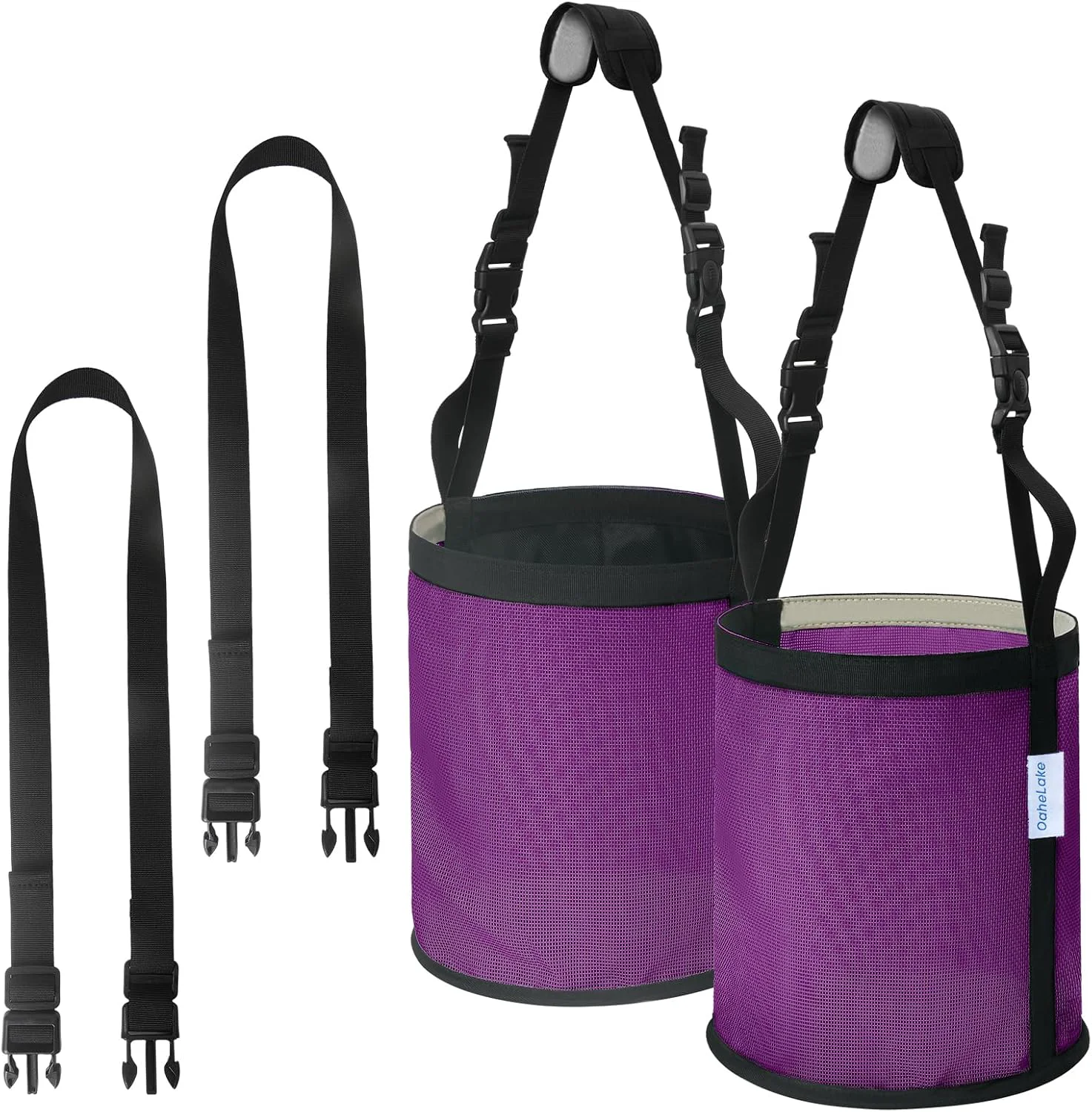 Unique Horse Feed Bag 2 Pcs Mesh Feed Bags for Horses Muzzle Feedbag for Feeding Grain Anti-Spill Design Feeder Soft Neck Pad Nose Pad Universal Fit Purple Pack of 2 Crafted