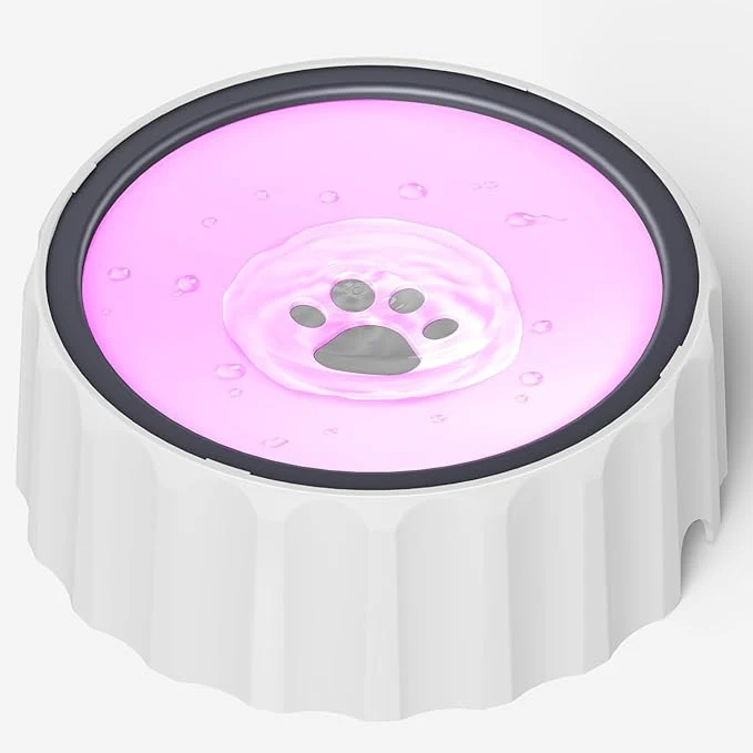 First-Class Dog Small Animals Water Bowl No Spill 70oz 2L Large Capacity Dispenser Non Slip Soft