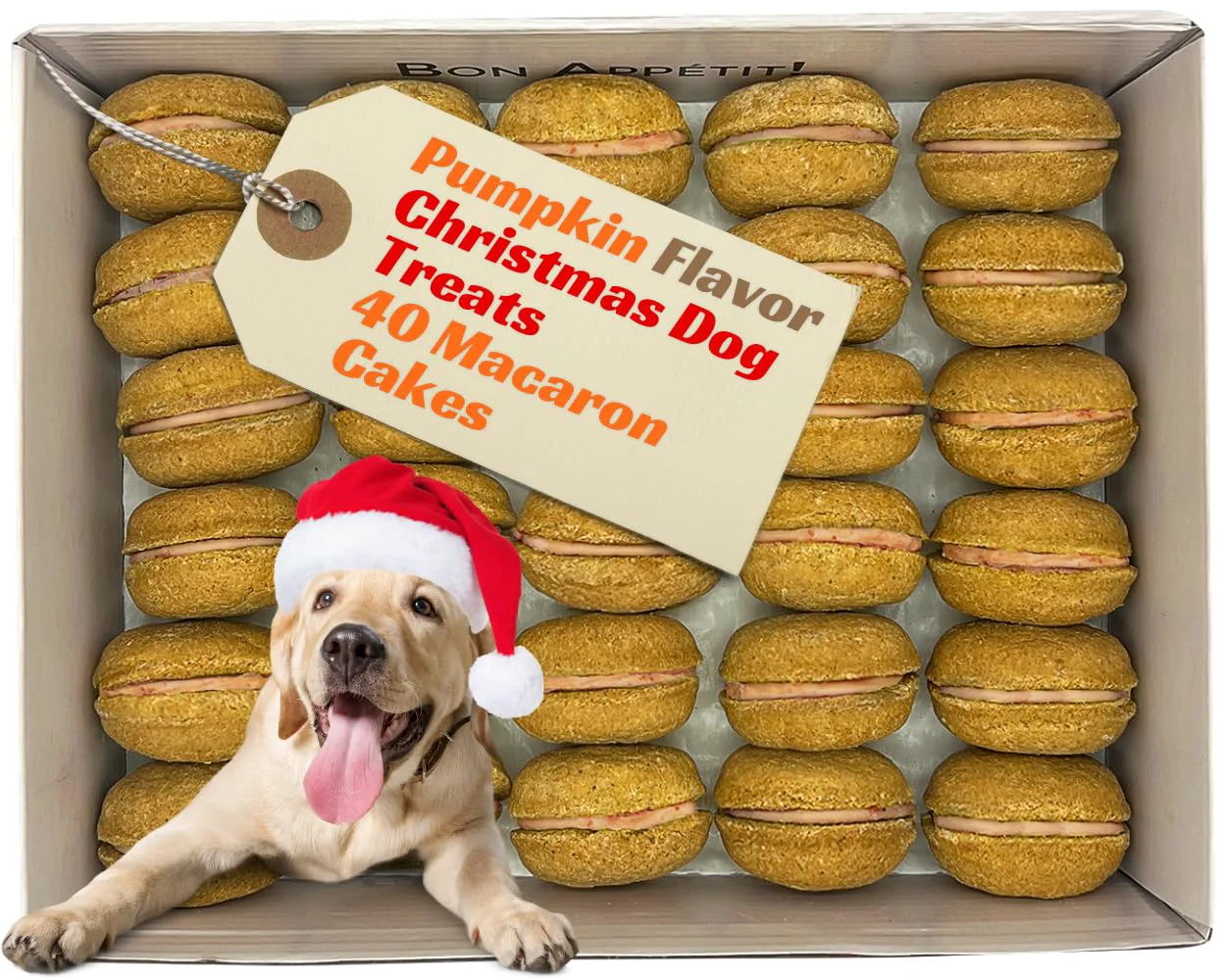 Effective Bonne et Filou Christmas Dog Treats Pumpkin Cupcakes – 40 Count Bulk Macaron Cakes Modern