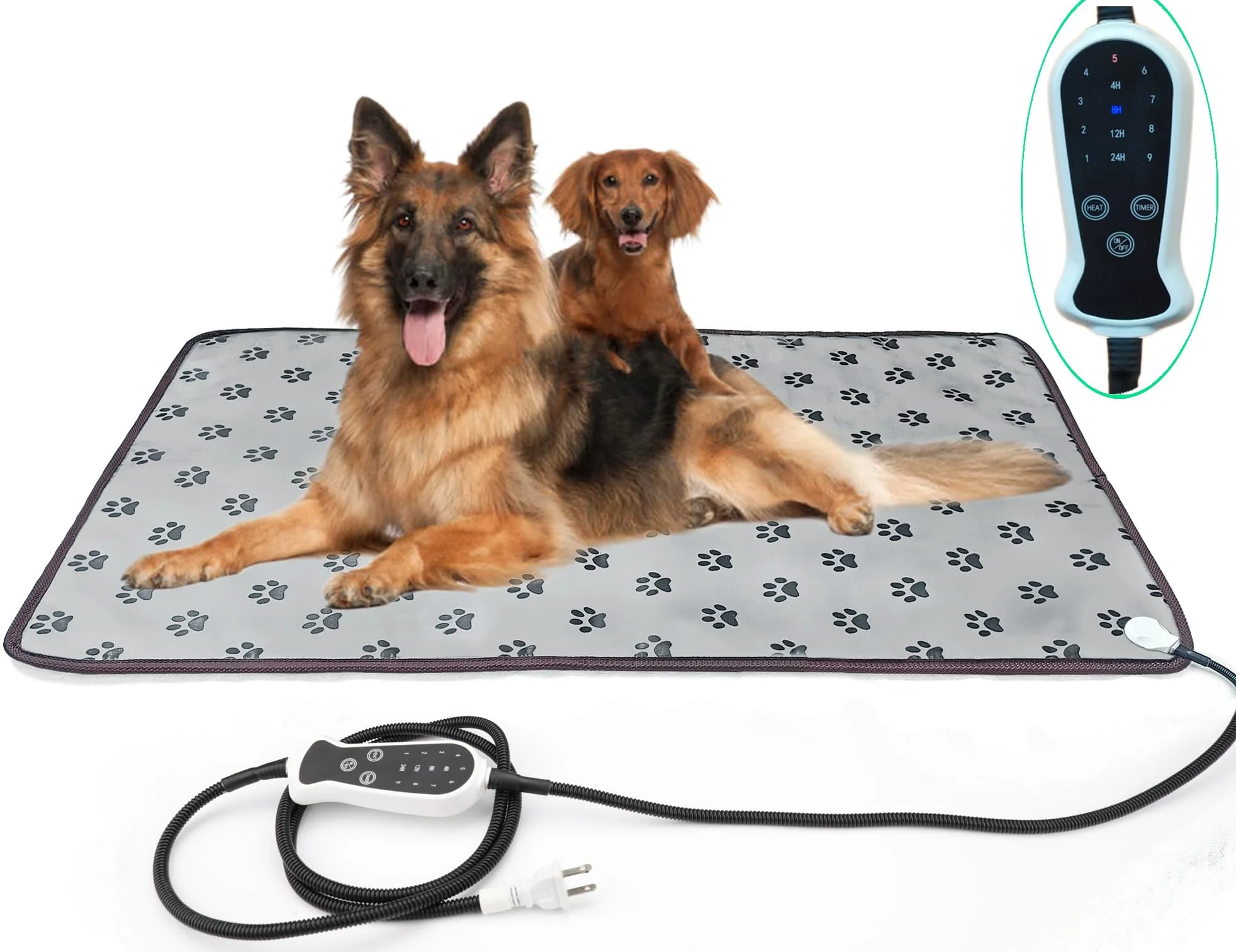Flexible DEOMAN Pet Heating Pad – Extra Large Waterproof Precise Temperature Control Smart Timer Next-Generation