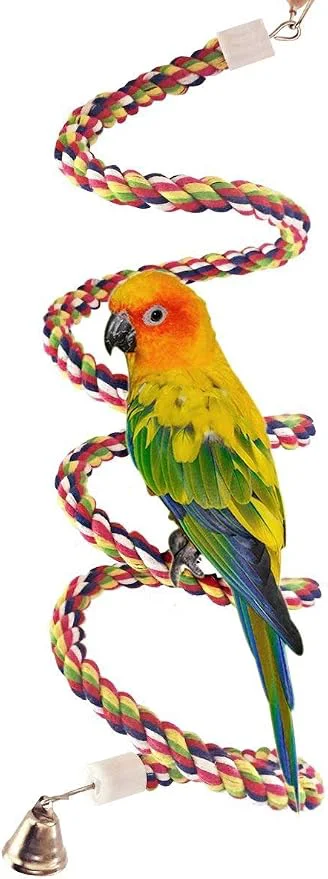 Innovative Bird Rope Perch Parakeet Toys Spiral Cockatiel Toy Cage Accessories Dependable