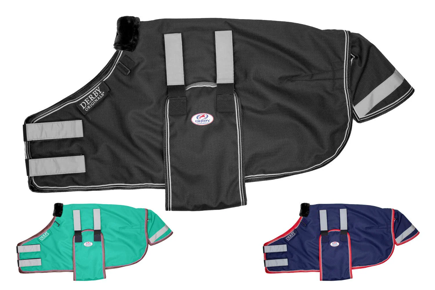 Dependable Derby s Reflective No-Hardware Winter Turnout Blanket for Foals Minis – 1200D Waterproof 150g Insulation 2-Year Warranty High-Quality