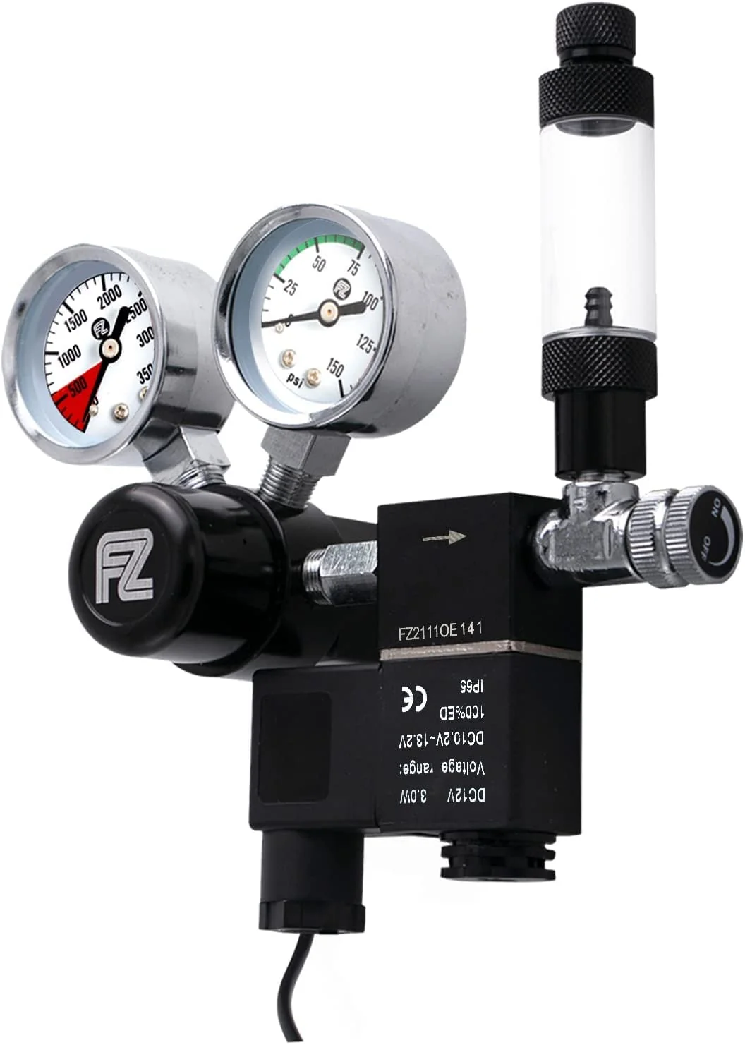 Sustainable FZONE Aquarium CO2 Regulator DC Solenoid with Bubble Counter Check Valve CGA320 Side Open Trusted