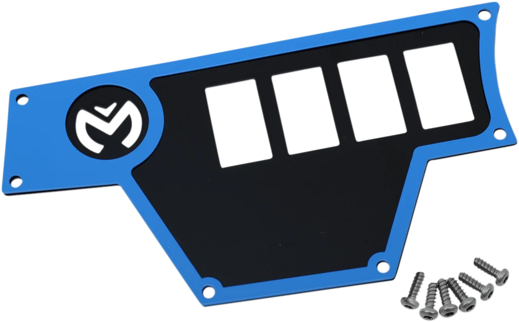 Minimalist MOOSE UTILITY Dash Plate - Large - Left - Blue - 100-4362-PU Fine