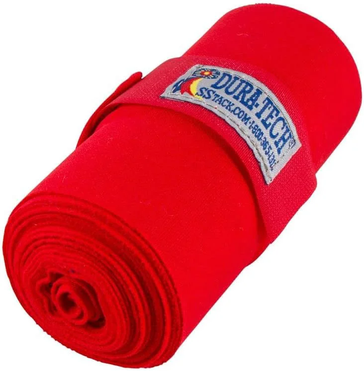 Safe Dura-Tech Standing Wraps for Horses Color Red Optimal Comfort Support I for Post-Exercise Trailering Right Tension Application Secure Closure Natural