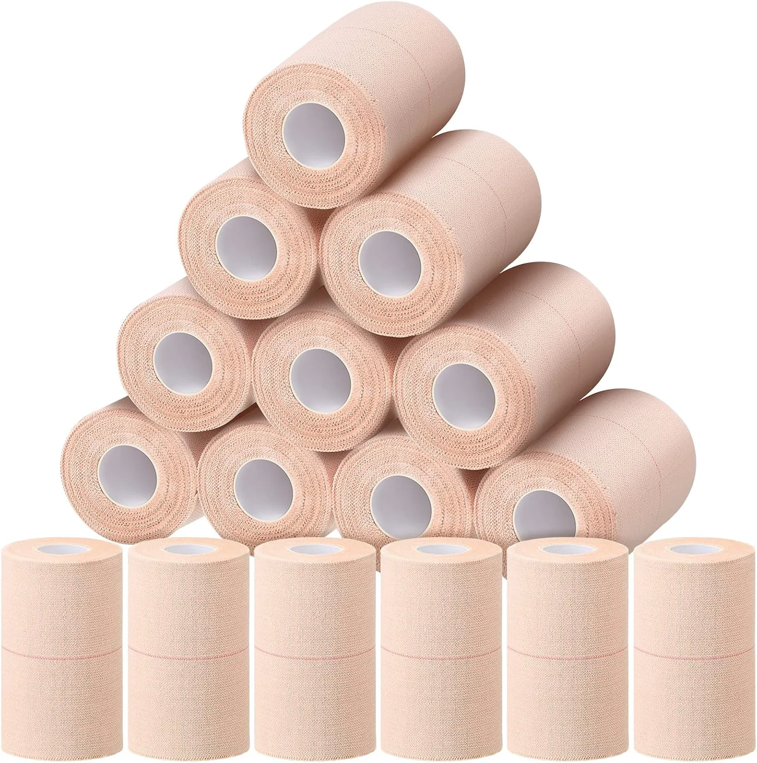 Smart Nuanchu 16 Rolls Elastic Adhesive Bandage Tape Self Adherent Cohesive Flexible Stretch Elastic Athletic Tape for Sports Ankle Knee and Wrist Vet Wrap for Horses Pets Cats Dogs 4 Inch x 5 Yard Excellent