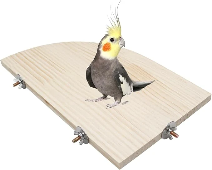 Healthy Bird Perch Stand Platform 13.7 × 7.8 Inch Large Natural Wooden Small Animals Exceptional