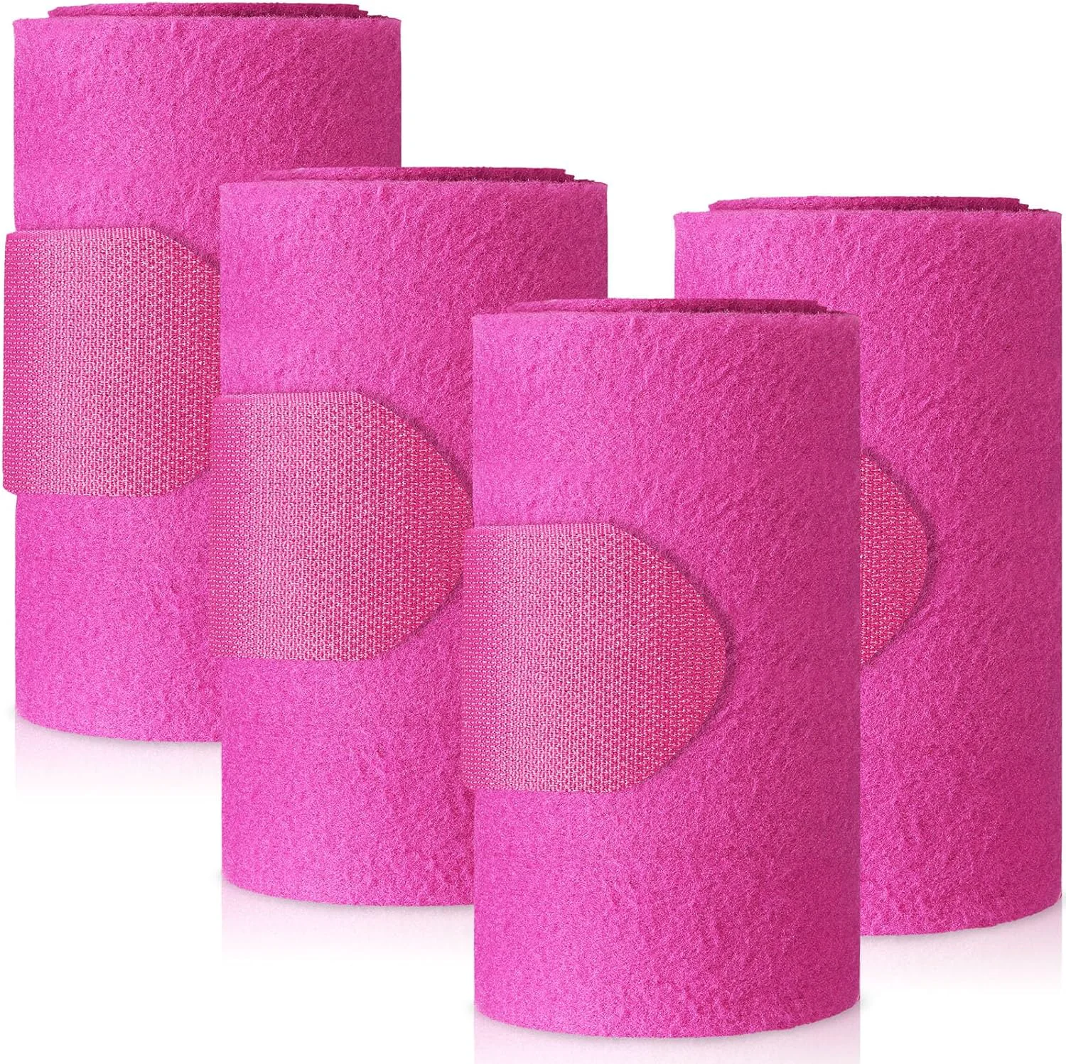 Advanced Set of 4 Horse No Bow Bandage 3D Contoured Standing Wrap Bandages Stable Nylon Horse Leg Wraps for Helping Prevent Horse from Tendon Damage and Keep Horses Clean and Safe Purple Comfortable