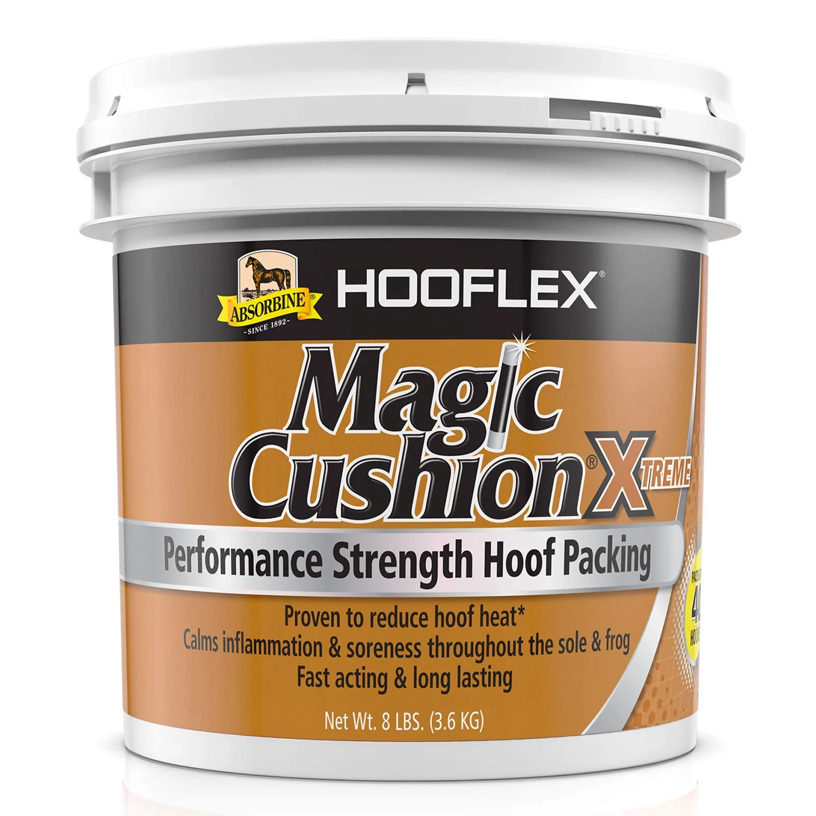 Responsible Absorbine Hooflex Cushion Extreme Hoof Packing — Fast-Acting Relief 24-Hour Heat Reduction 8lb Tub Recyclable
