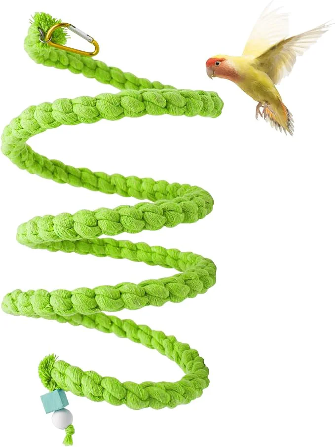 Innovative 59 Inches Spiral Rope Perch Cage Stand Pole Accessories Climbing Toy Comfortable