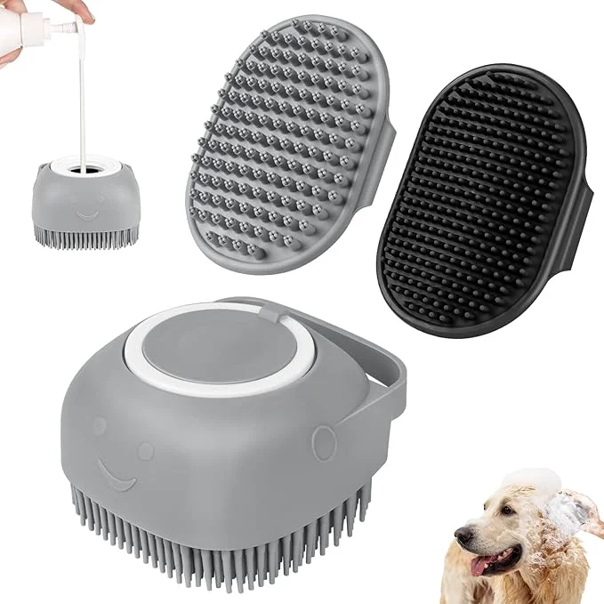 Flexible Comotech 6PCS Dog Bath Brush Dog Toothbrush Adjustable Handle Shampoo Brush Verified