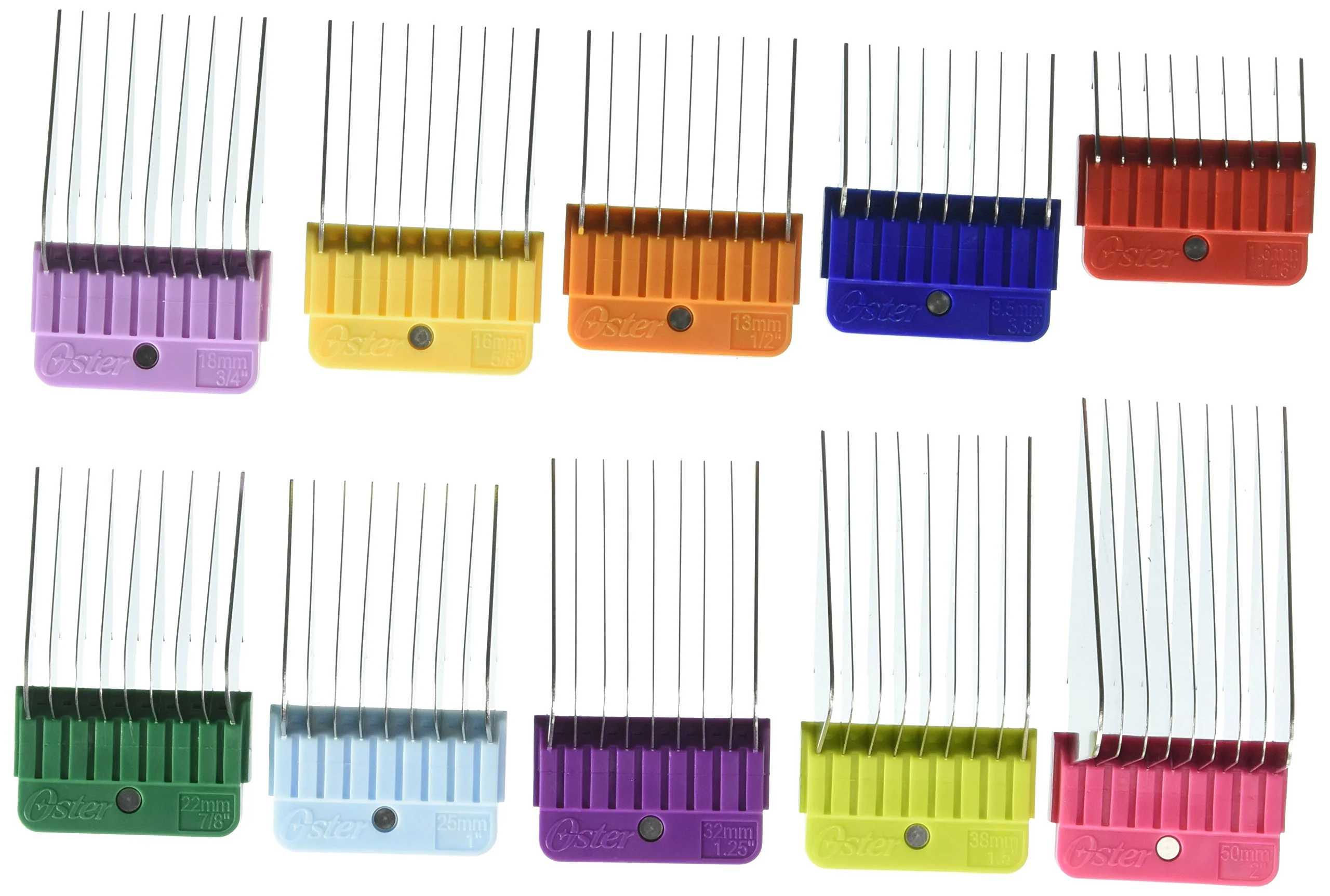 Secure Oster 10-Piece Stainless Steel Pet Clipper Guide Comb Kit 078936-100-000 – 1 16 inch to 2 inches Flexible