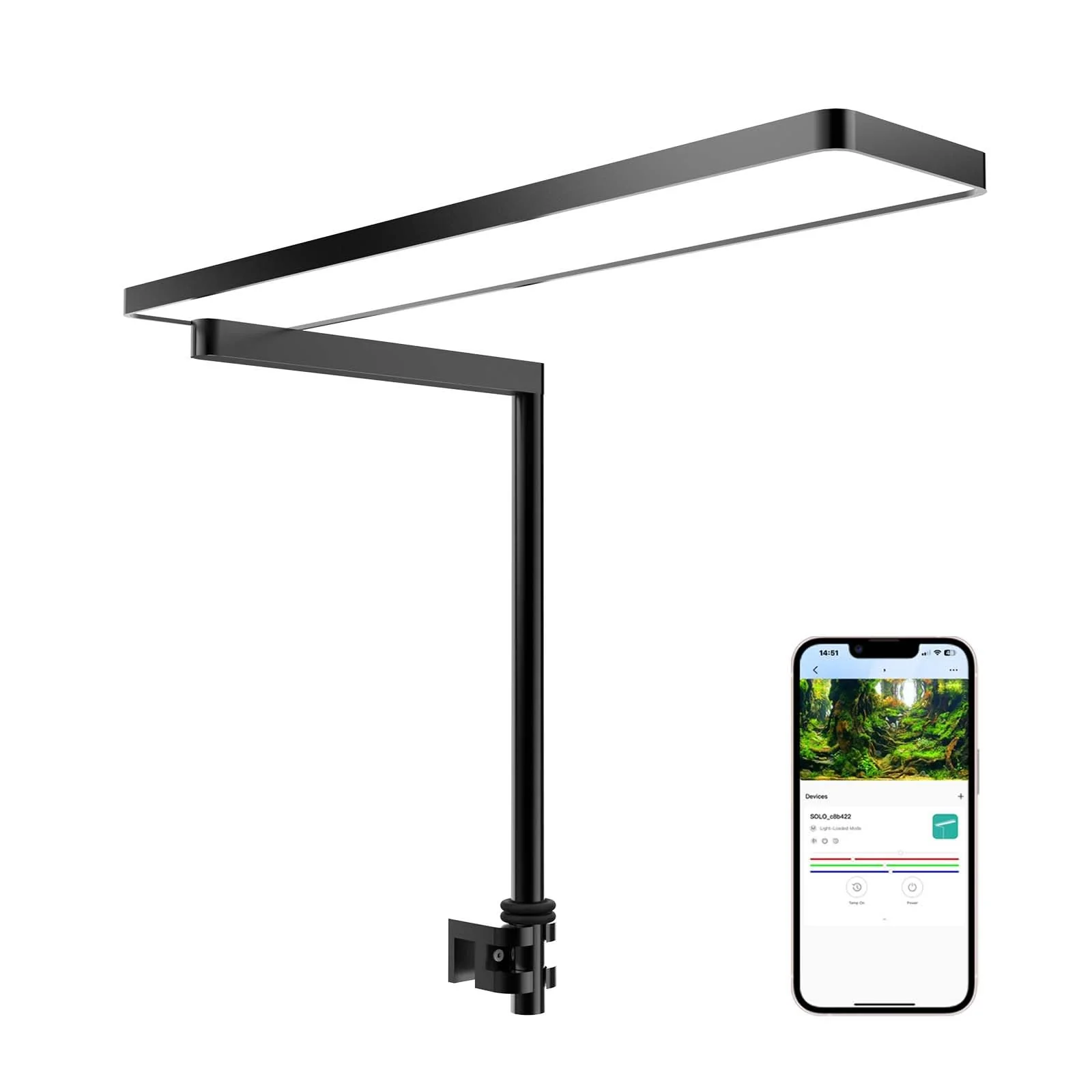 Exceptional FZONE Solo Series Nano LED Light — Full Spectrum Dimmable App-Controlled for Freshwater Planted Tanks Next-Generation