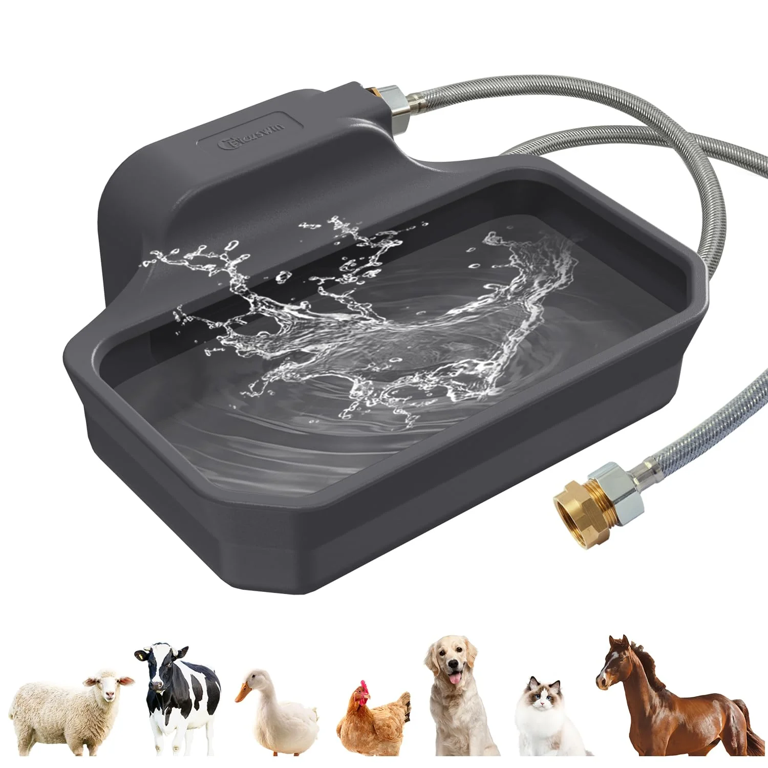 Organic FICUSWIN 135OZ Automatic Outdoor Dog Water Dispenser Large Capacity 3 4'' GHT Faucet Trendy
