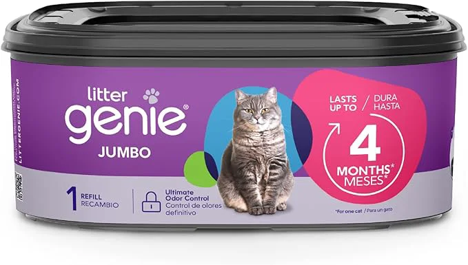 World-Class Litter Genie Refill Bags Jumbo 1-Pack 28 total ft Up to 4 Months of Supply Quality