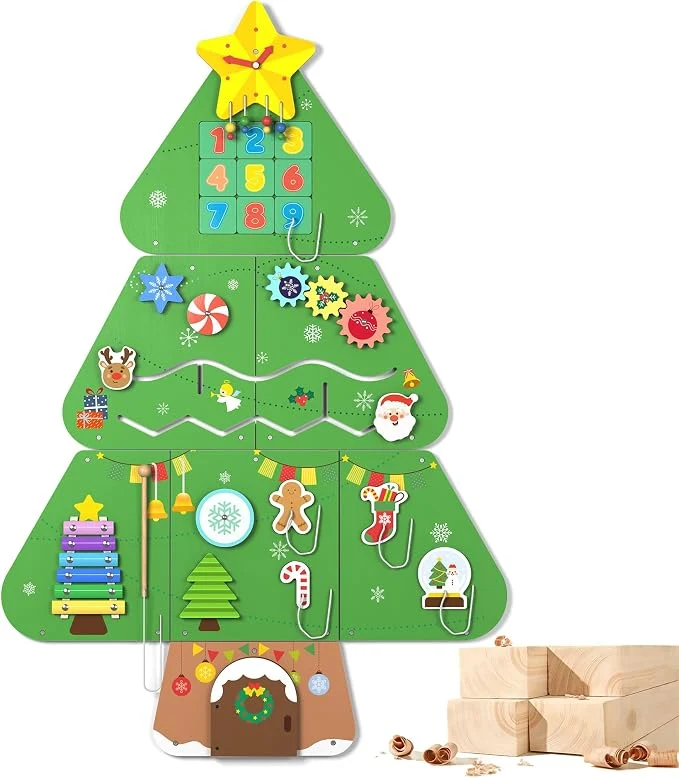 Effective BlueWood Wooden Wall Busy Board Panels Toddler Learning Activity Center Contemporary