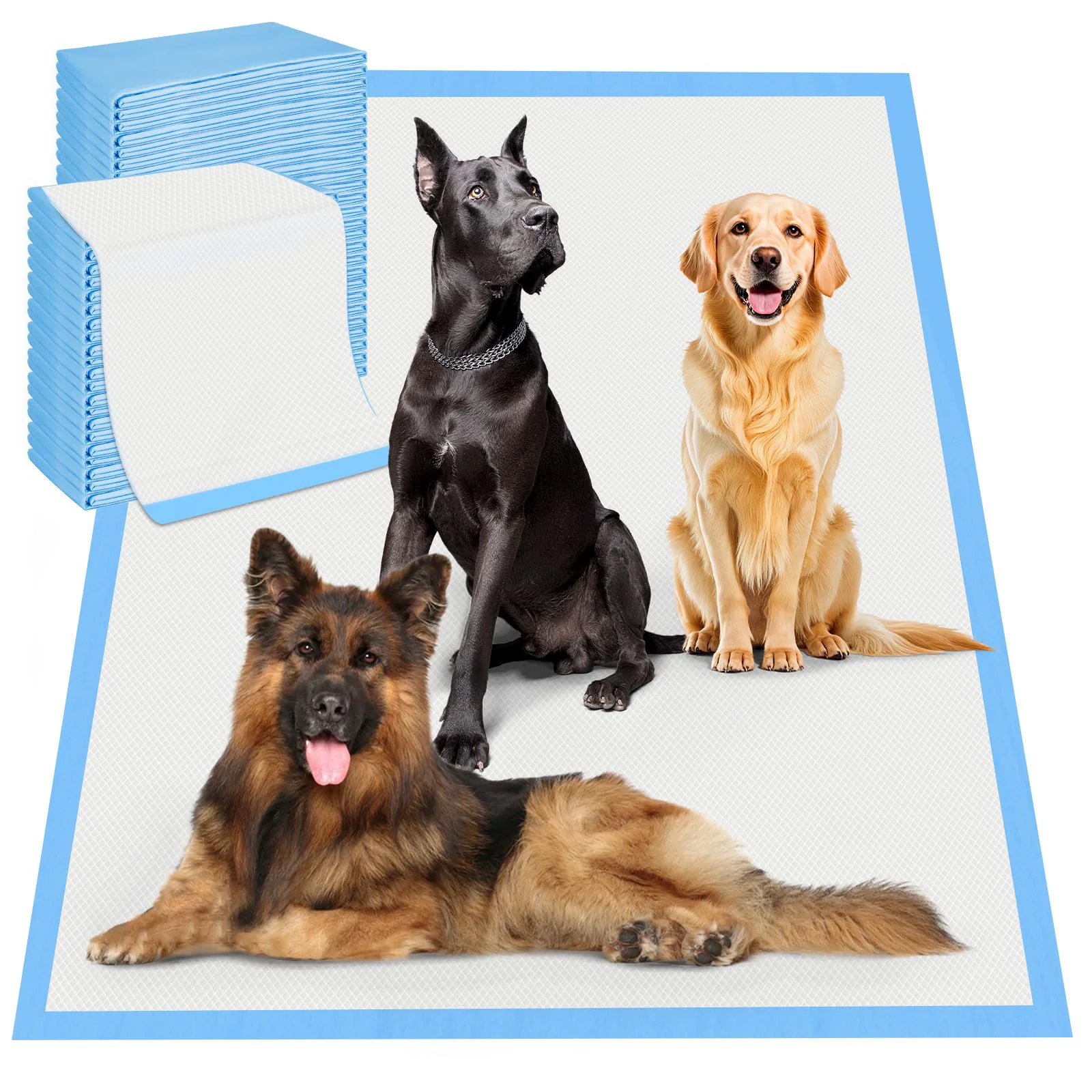 Practical Boscute 4XL Thickened 6-Layer Ultra Absorbent Dog Pee Pads 31 x47 150 Count Easy-to-Use