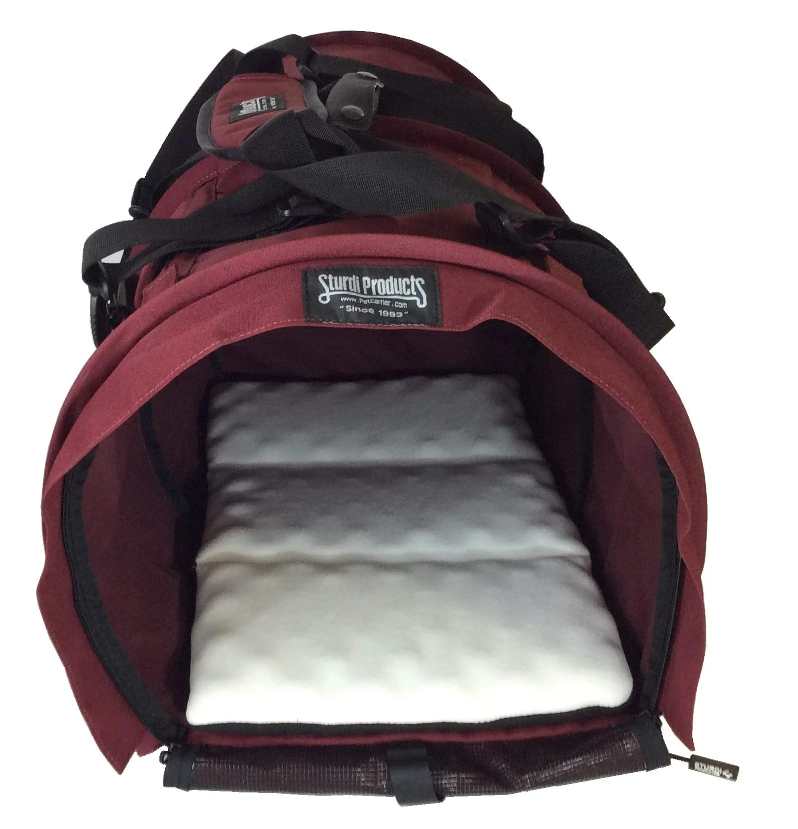 Superior SturdiBag XL Pet Travel Carrier – Flexible-Height Soft Sided Carrier for Cats Dogs 20x16x12 Bordeaux Casual