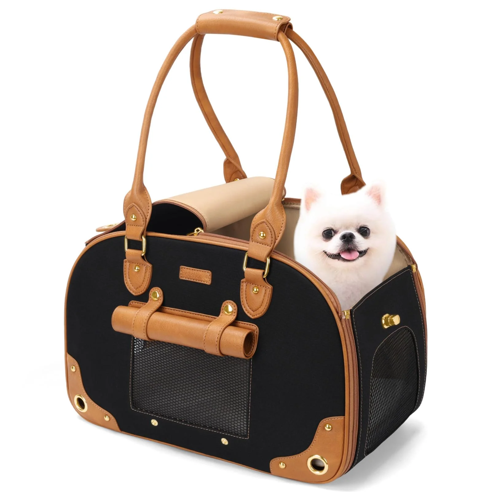 Durable PetsHome Dog Carrier Purse – Foldable Waterproof Nylon Pet Carrier for Cat Small Dog High-End