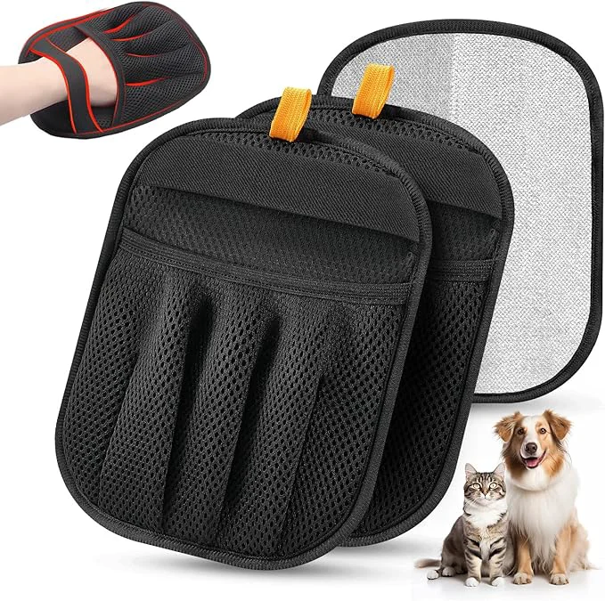 Consistent 2Pcs Pet Hair Removal Glove for Cats Dogs 2025 Newly Upgraded Five-Finger Elite