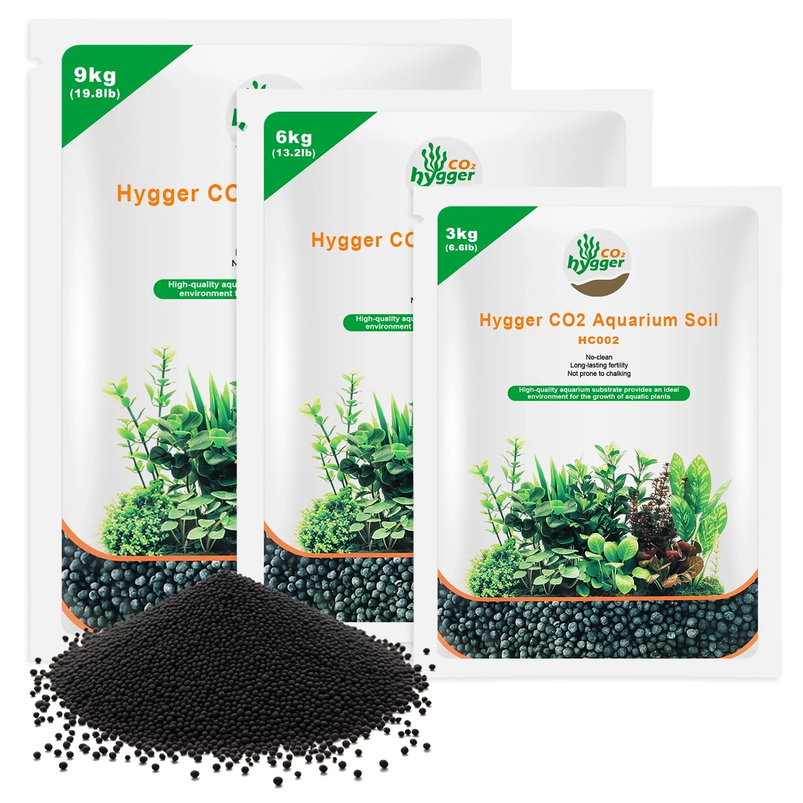 Exceptional Hygger CO2 13.2 lb Aquarium Soil for Plants Shrimp No Wash No Muddy Water Original Design