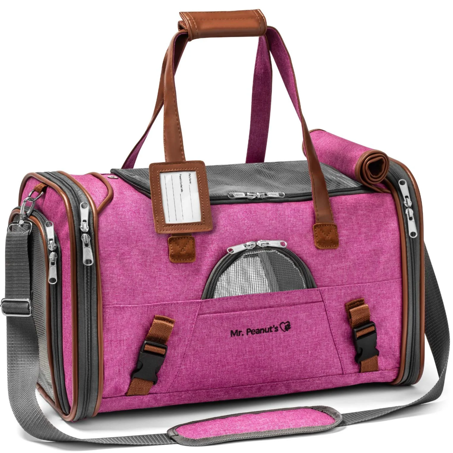 Organic Mr. Peanut's Airline Soft Sided Pet Carrier Low-Profile Gold Series Exceptional
