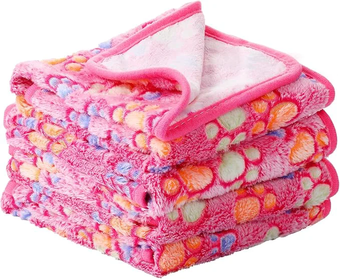 Authentic Tatuo 4 Pcs Dog Blanket for Pet Cat Blankets Indoor Puppy Teething Stuff Toys Traditional