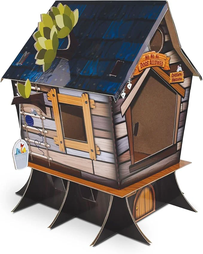 Enhanced HappyCat Tree House Cat Scratcher House Next-Generation