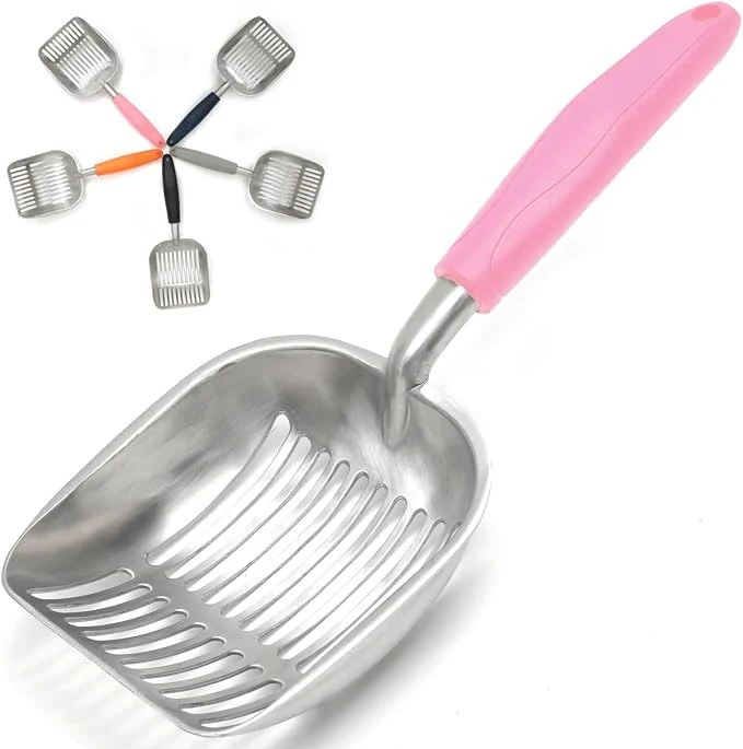 Detailed Cat Litter Scoop Kitty Metal Scooper Aluminum Alloy Sifter Kitten Pooper Optimized