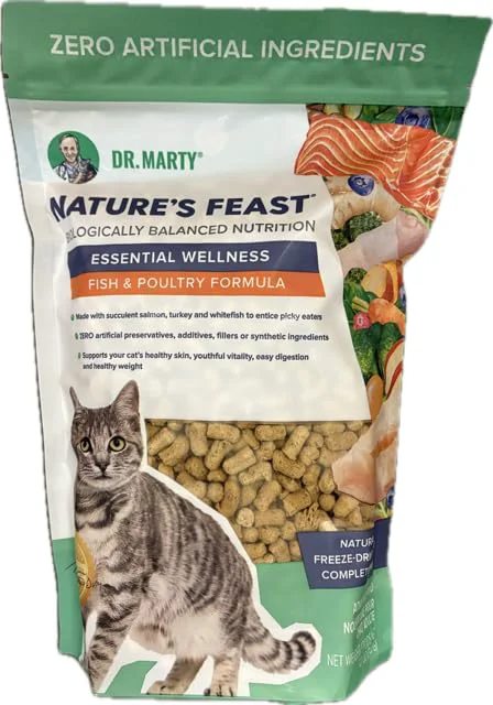 User-Friendly Dr. Marty Essential Wellness Fish Poultry Dry Cat Food 12 oz Balanced Cat Nutrition Optimized