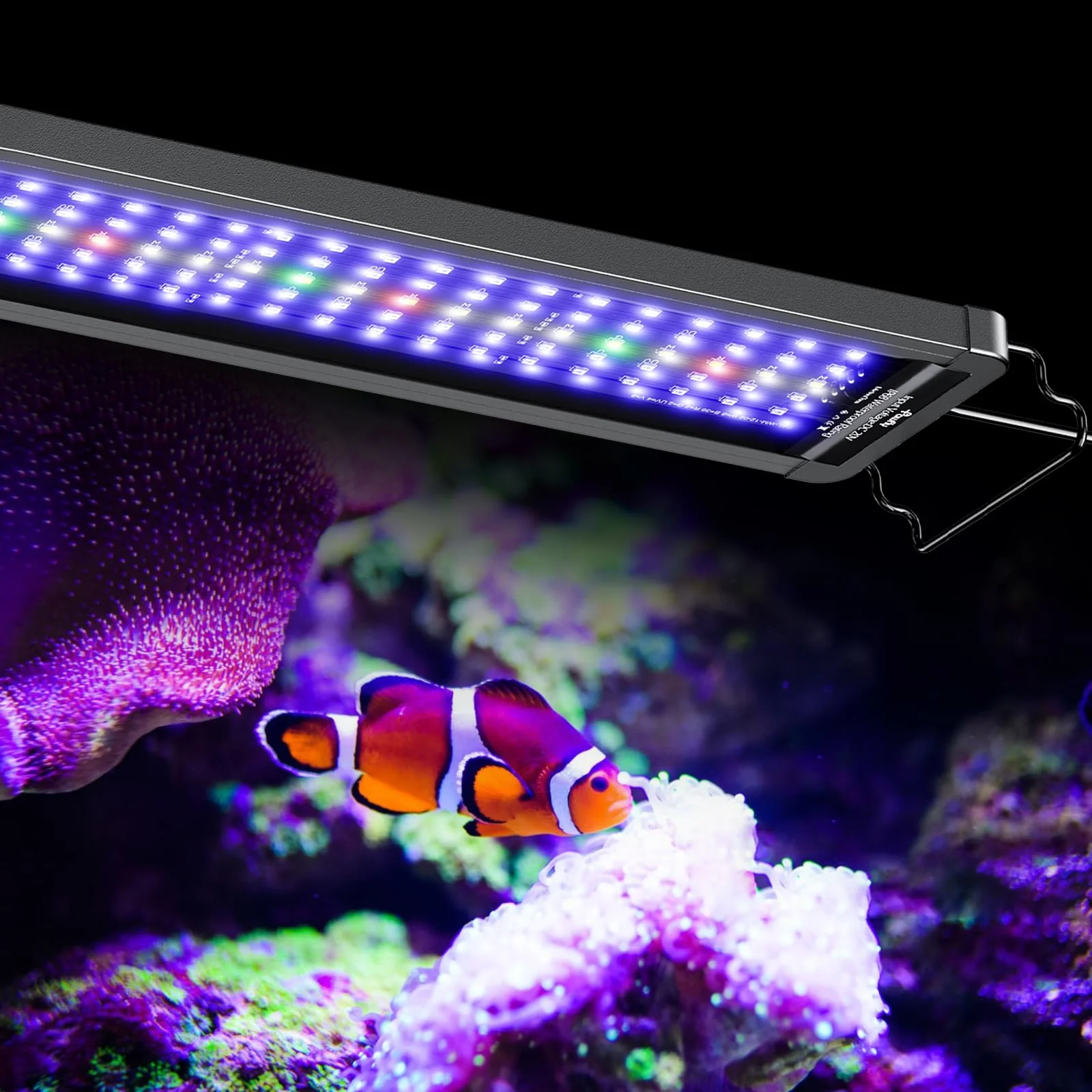 Excellent Pawfly 48W Saltwater Aquarium Light for 48-54 Inch Tanks Dimmable Full Spectrum Reef LED Professional
