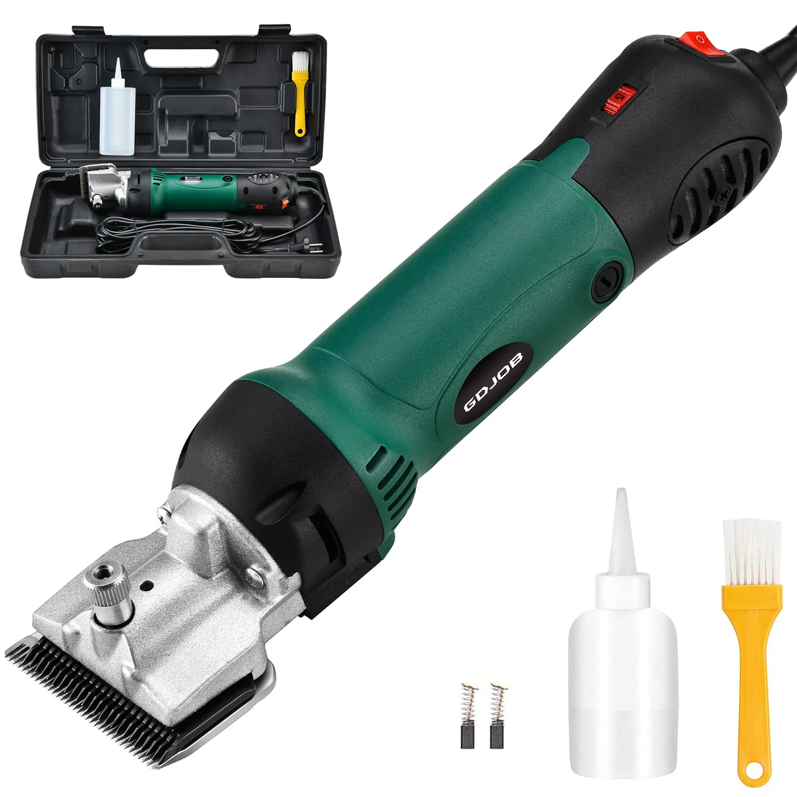 Easy-to-Use GDJOB 500W Professional Horse Clippers – Cordless Heavy-Duty Grooming for Horses Sheep Dogs Livestock Selected